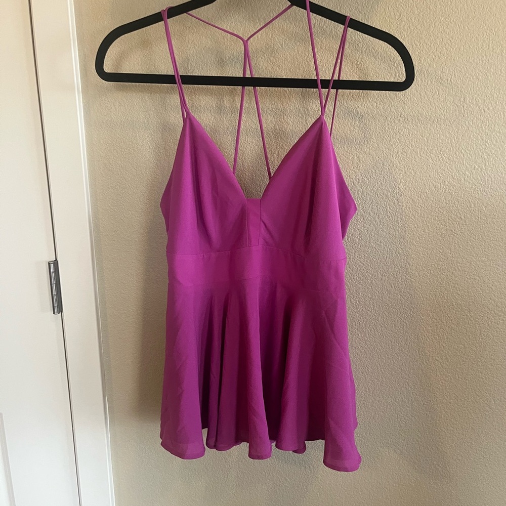 Express Women's Vibrant Purple Strappy Tank Top